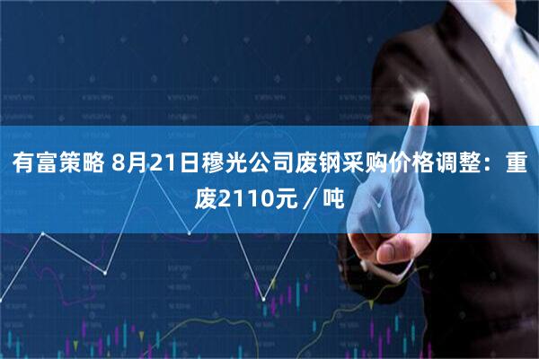 有富策略 8月21日穆光公司废钢采购价格调整：重废2110元／吨