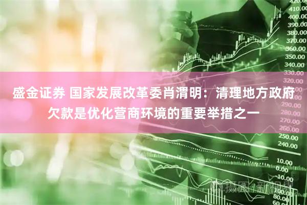 盛金证券 国家发展改革委肖渭明：清理地方政府欠款是优化营商环境的重要举措之一