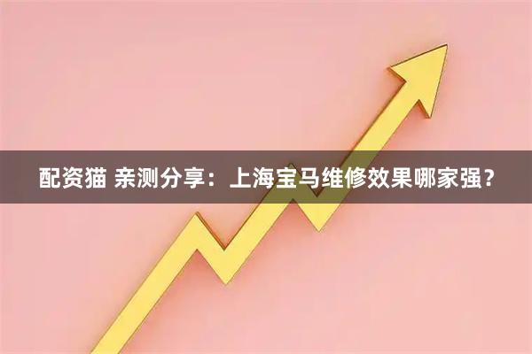 配资猫 亲测分享：上海宝马维修效果哪家强？